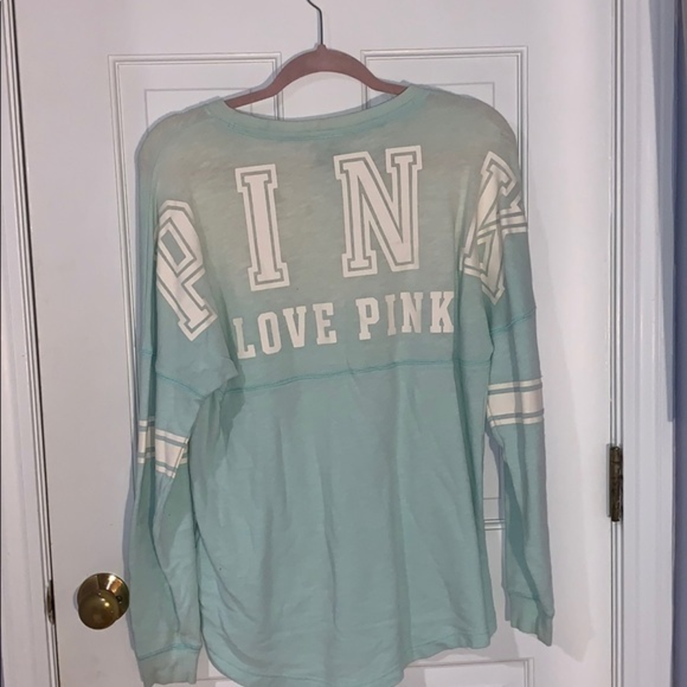 Victoria’s secret varsity tee long‎ sleeve top pink